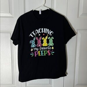 Teaching My Favorite Peeps Black T-Shirt